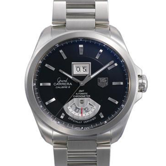 TAG Heuer タグホイヤー グランドカレラ コピー GMT WAV5111.BA0901 キャリバー8 ブラック